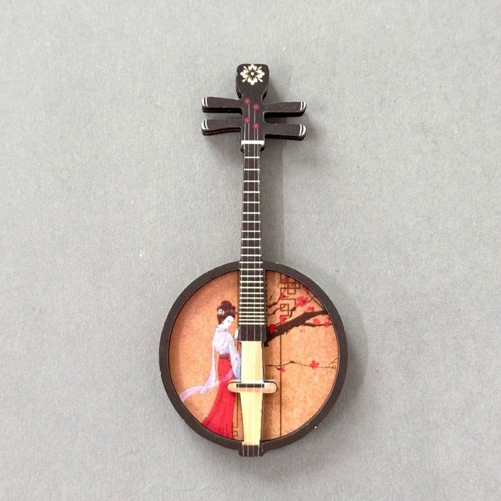 Musical Instrument Ancient - Juego de 4 Imanes de Refrigerador