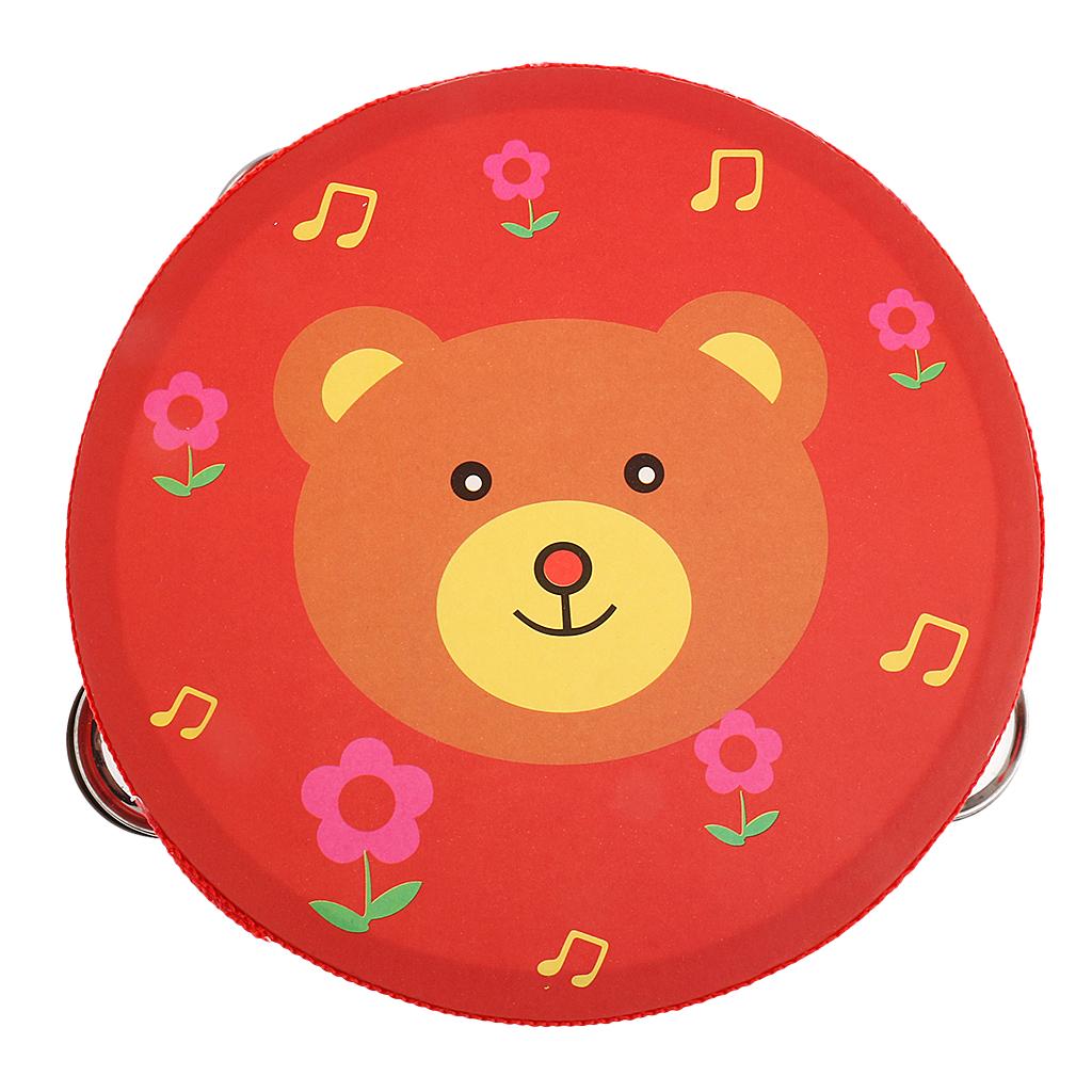 Tambourine Hand Drum - Campana de Mano, Pandereta de Madera,