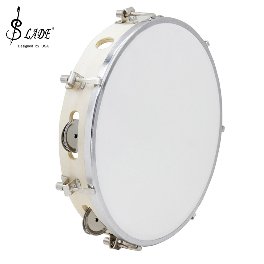Tambourine Hand Drum - SLADE-pandereta de 10 pulgadas, pandereta ajustable