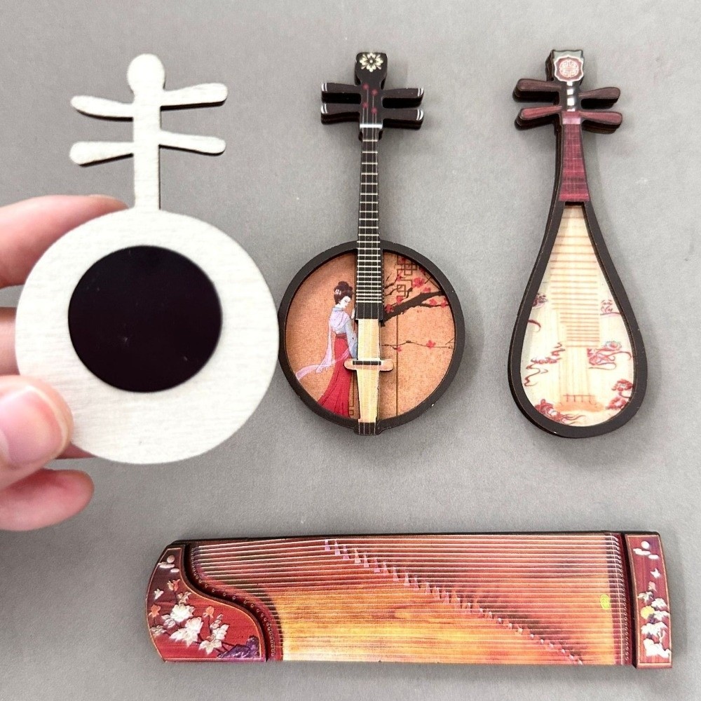 Juego de 4 Imanes de Refrigera - Musical Instrument Ancient reseña y precio