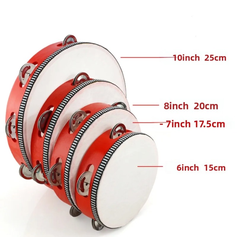 Tamborín de Madera con Sonajer - Tambourine Hand Drum reseña y precio