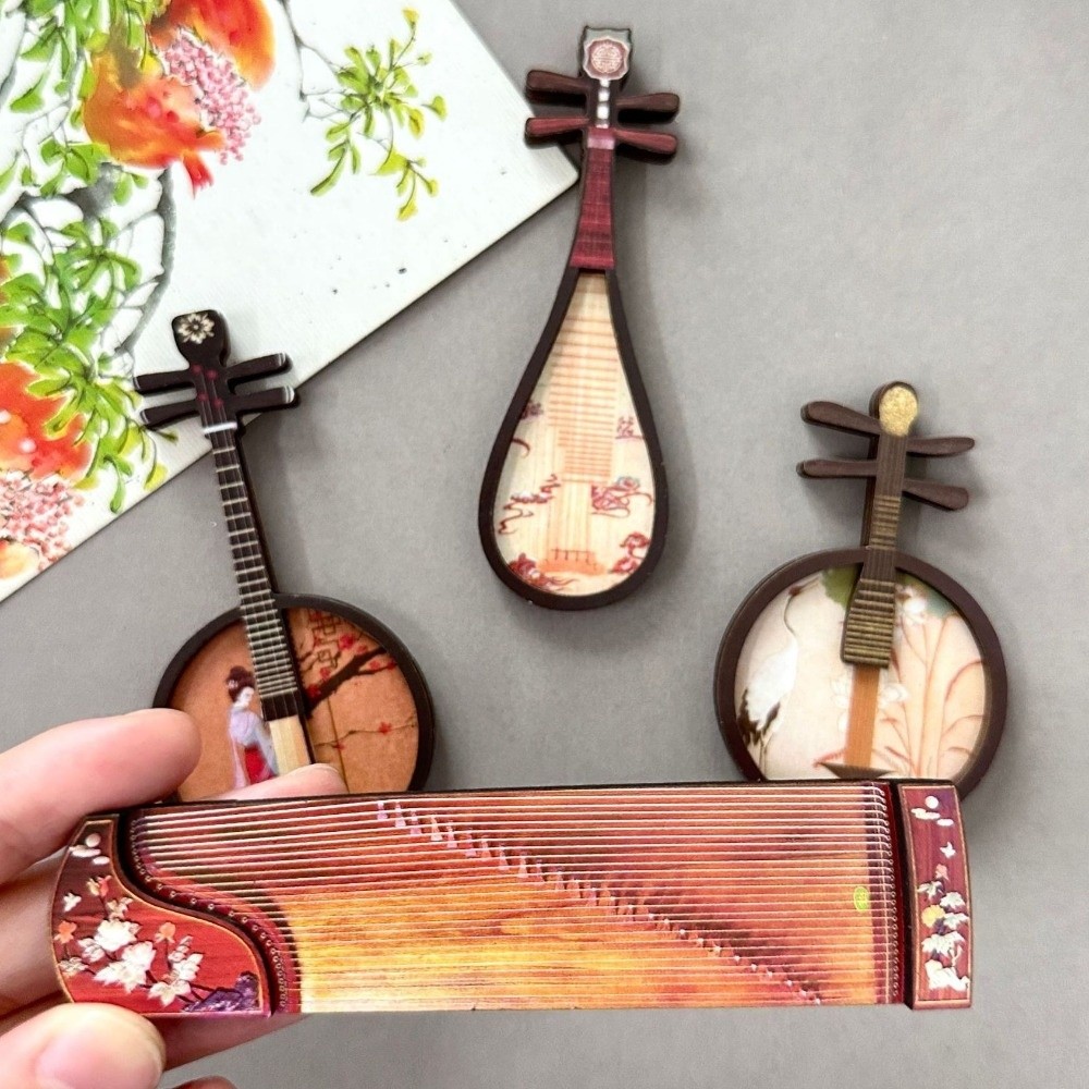Juego de 4 Imanes de Refrigera - Musical Instrument Ancient reseña y precio