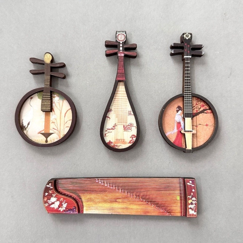 Juego de 4 Imanes de Refrigera - Musical Instrument Ancient reseña y precio