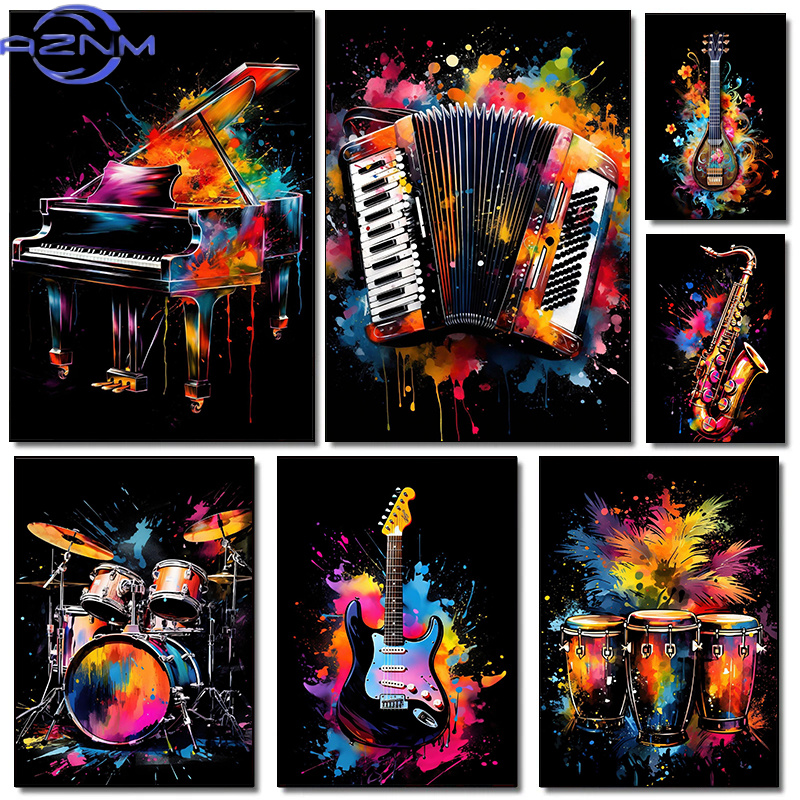 Cuadros de Lona con Diseños Cl - Musical Instrument Art reseña y precio