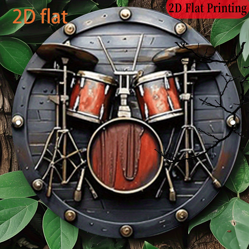 2D plano, 1 pieza, 20,32x20,32 - Musical Instrument Drum reseña y precio