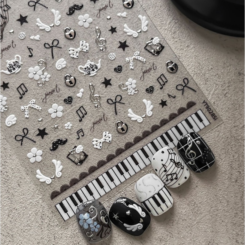 Pegatinas para uñas con notas  - Musical Instrument Painting reseña y precio